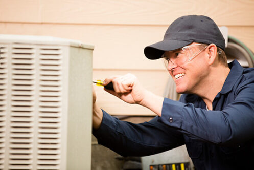 HVAC Technician Performing AC Repair in Granite City, IL
